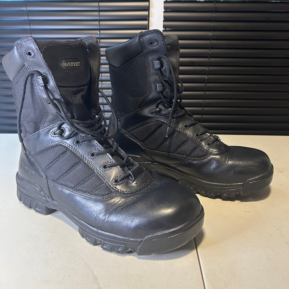 Bates Tactical Boots Mens 10 Black Leather E02260 Wide Duty Work Combat